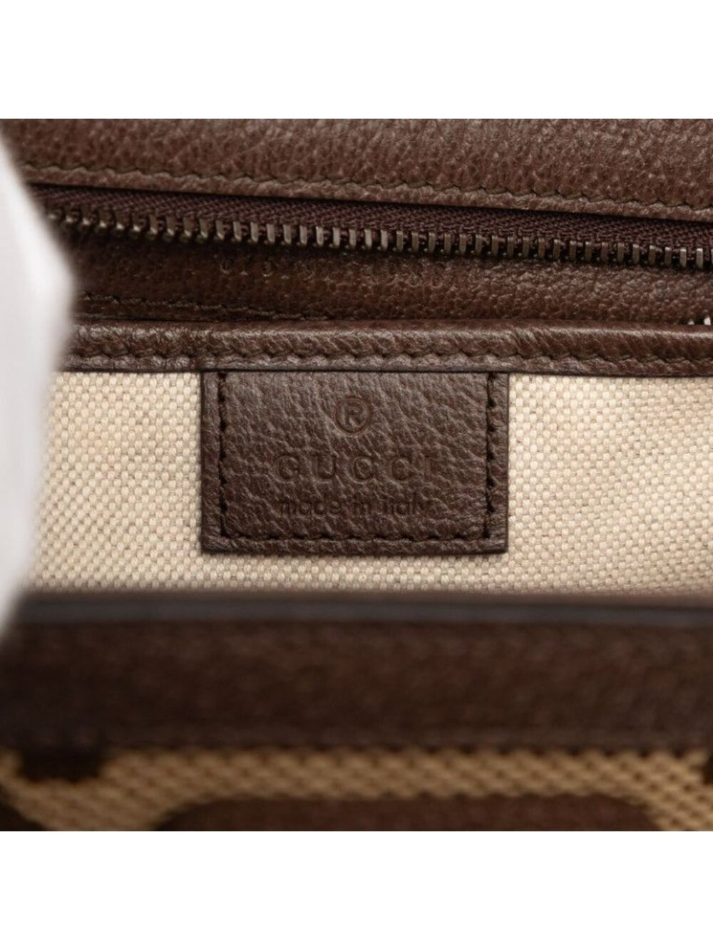 ★SOLD★ Gucci GG 2-Way Shoulder Bag Beige Brown Canvas Leather - Picture 5 of 6